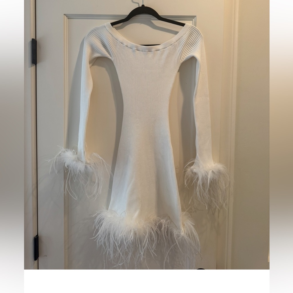 Lovers + Friends Cream Ribbed Knit Top